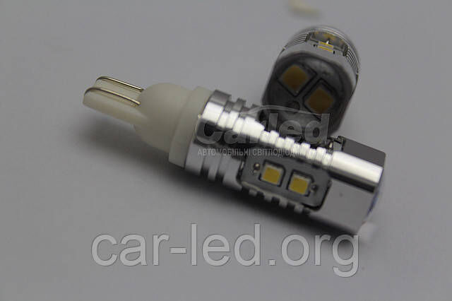 Светодиодная автолампа Т10 10W (420Lm) Original Samsung LED chip (SMD2323) + Линза (Modern CAR)