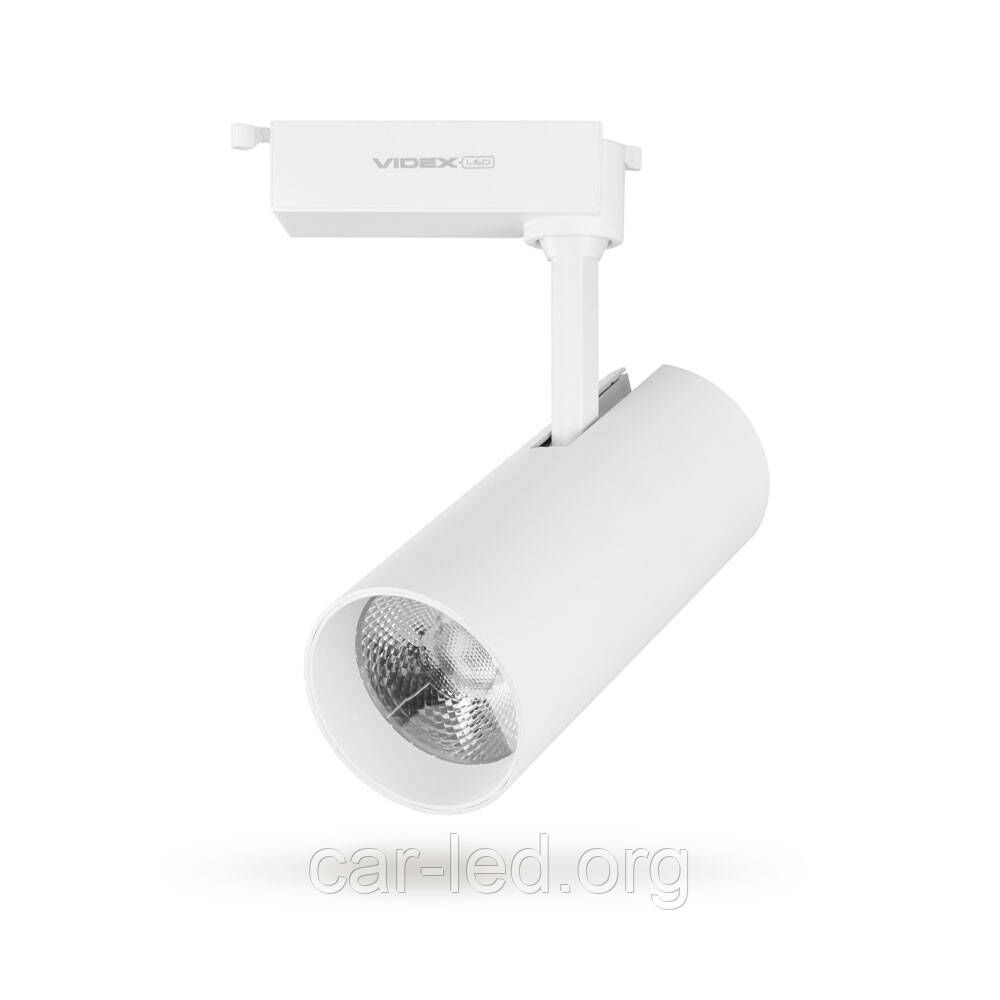 LED світильник трековий VIDEX 30W 4100K білий
