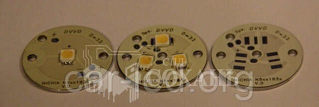 Алюминиевая плата (250Lm) на 3*1W NICHIA NS3L183T-H1 (warm white)