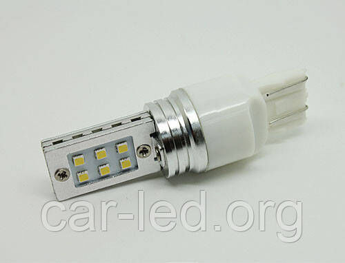 Светодиодная автолампа 7443-W21/5W-T20 12W (500Lm) Samsung LED SMD2323 двухконтактная безцокольна