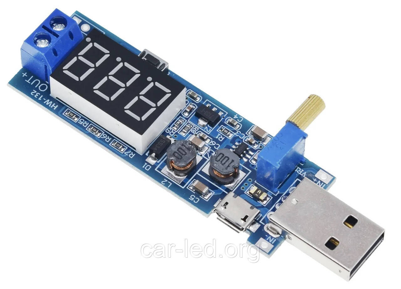 Комбінований перетворювач знижувальний/підвищуючий USB DC-DC 9Uin 3.5-12В) - 1.2-24В