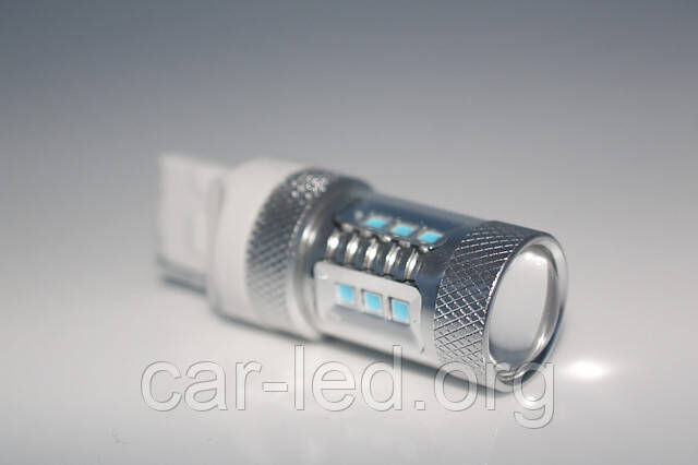Светодиодная автолампа 3157, 15W (560Lm) Original Samsung LED chip (SMD2323) безцокольная двухконтактная