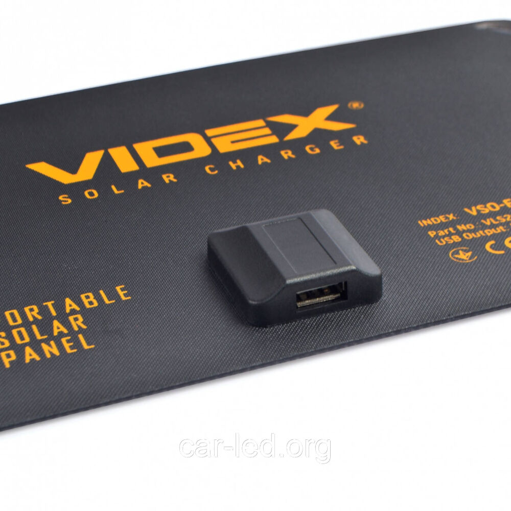 Портативний зарядний пристрій сонячна панель VIDEX VSO-F505U 5W