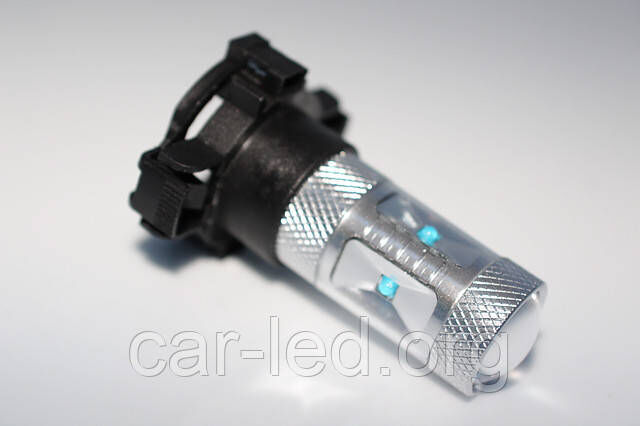 LED автолампа H16 / PSX24W, 30W (750Lm), (6 светодиодов 5W CREE) + Линза