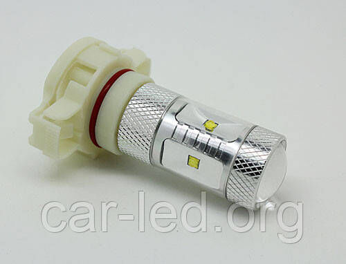 LED автолампа H16 / PSX24W, 30W (750Lm), (6 светодиодов 5W CREE) + Линза