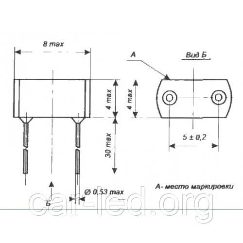 КС212А Стабилитрон 12 V кремниевый, сплавный, двуханодный