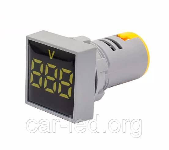 AC 60-500V Digital Voltmeter LED Indicator Lamp Square Signal Light (YELLOW) Bahdin Direct