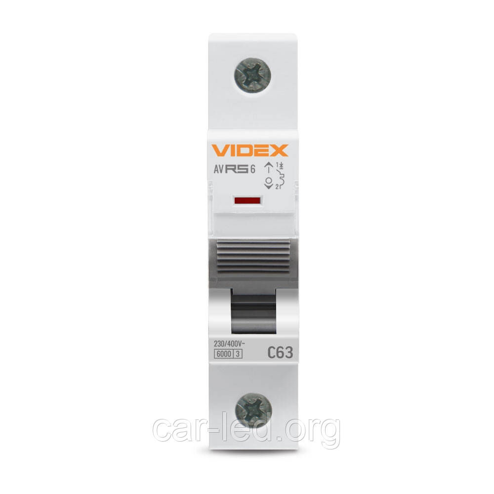 Автоматичний вимикач RS6 1п 63А 6кА С VIDEX RESIST