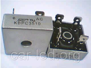 Діодний випрямний однофазний міст KBPC 5010 (50А, 1000В)