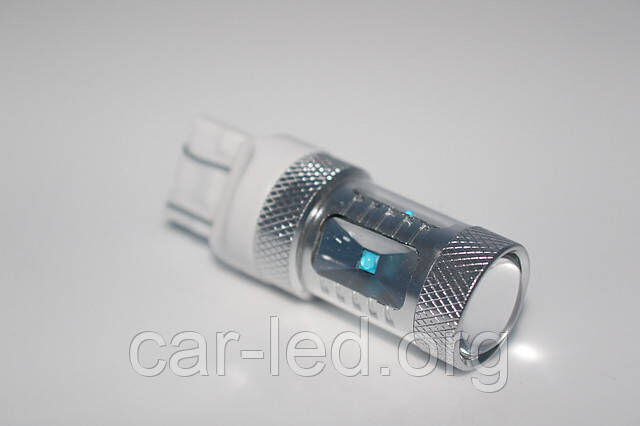 7440 (Т20) (W21W) CAN BUS 30 W (750 Lm) + Лінза Original CREE LED одноконтактна безцольна