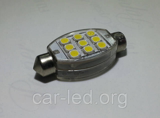 Светодиодная софитная автолампа, 40-42mm, FT-1042-9HP1(Ceramic Substrate) (153 Lm)