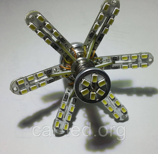 Одноконтактная безцокольная Led лампа 7440 (Т20) (W21W)-60SMD-R