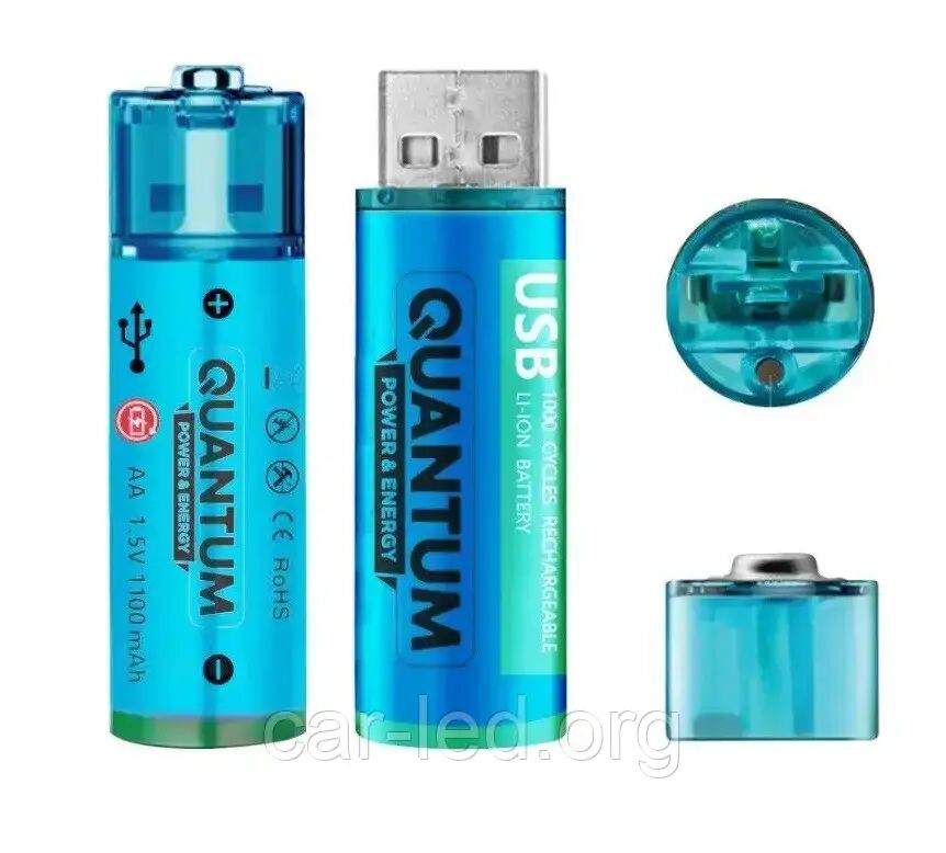 Акумулятор літій-іонний Quantum USB Li-ion CR9V, 600mAh plastic case, 1шт/уп