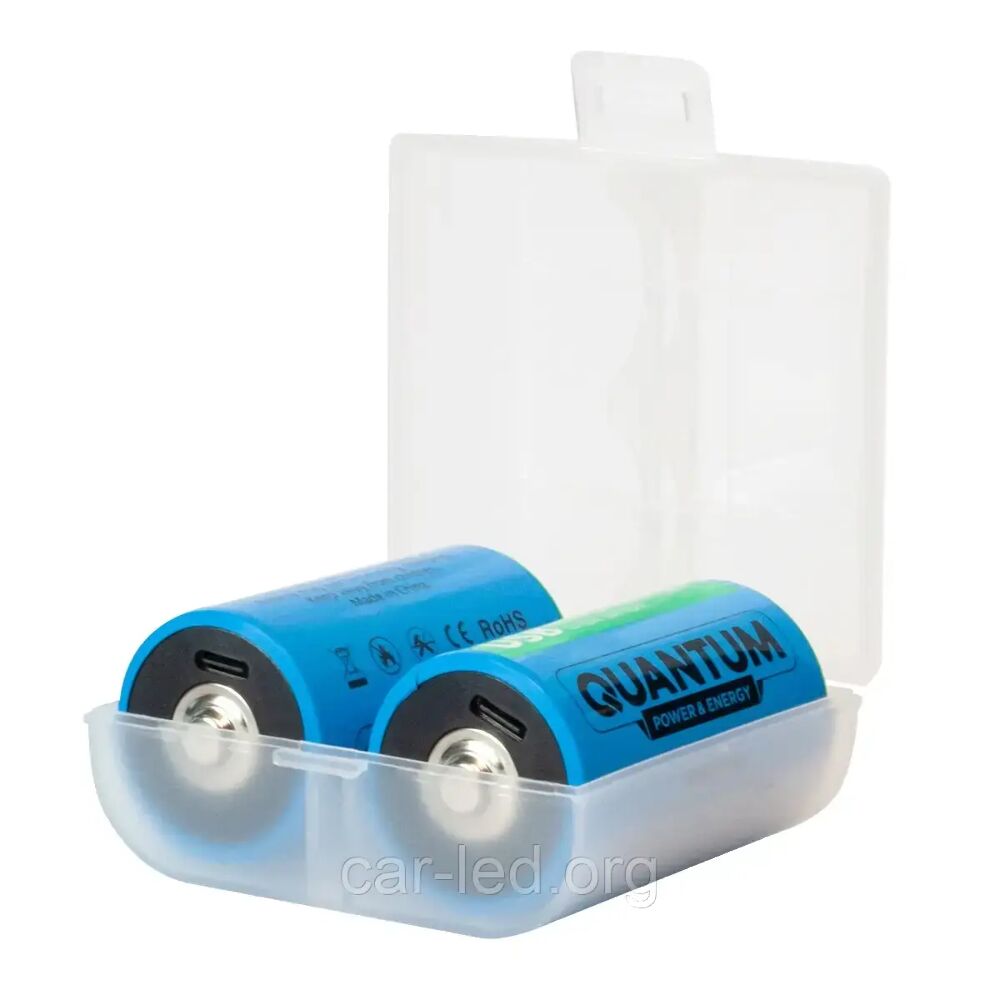 Акумулятор літій-іонний Quantum USB Li-ion AA 1.5V з магнітом 1100 mAh 2шт/уп