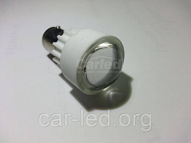 Світлодіодна Автолампа 1156 (P21W) -S25-BA15s3PCS 3W White (180-200Lm) ceramic lamp (з лінзою 90 °)