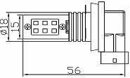 Світлодіодна Автолампа H11, 12W (500Lm) Original Samsung LED chip (SMD2323)