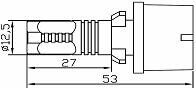Светодиодная автолампа H880 – H27W/1, 10W (420Lm) WHITE 6000k Samsung LED (SMD2323) (цена за одну лампу)