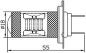 Светодиодная автолампа H7, 15W (560Lm) Original Samsung LED chip ( SMD2323)