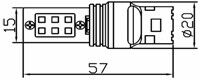 Светодиодная автолампа 7443-W21/5W-T20 12W (500Lm) Samsung LED SMD2323 двухконтактная безцокольна