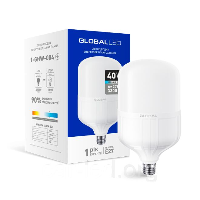 LED лампа HW GLOBAL 40W 6500K E27 (1-GHW-004) (NEW)