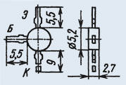 КТ371А кремниевый транзистор NPN (3ГГц 10В) (КТ14)
