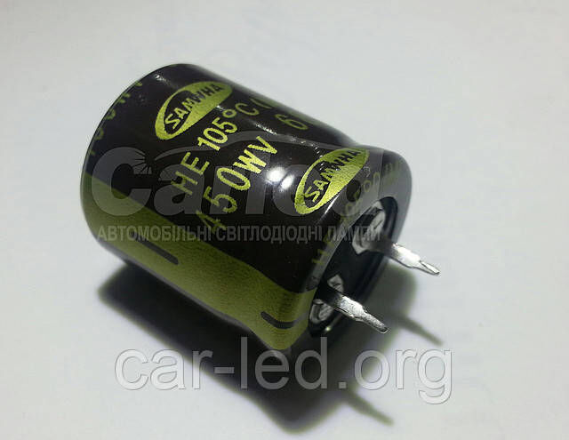 330mkf - 200v HE 25*25 SAMWHA, 105°C конденсатор електролітичний