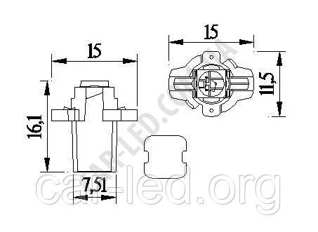 H-B8.7D, лампа зеленого кольору світіння 1pcs 5050