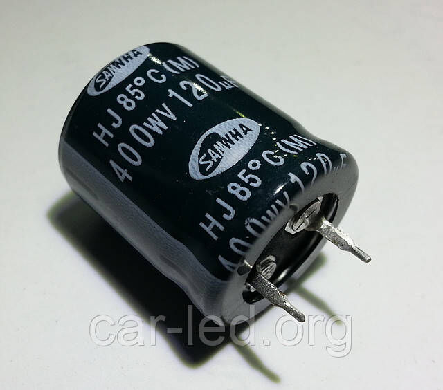 120mkf - 400v mini HJ 22*25 SAMWHA, 85°C