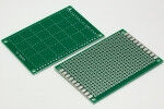 Плата макетна склотекстоліт PM 50х70mm одностороння, крок 2,54mm, товщина: 1,6mm, зелена маска