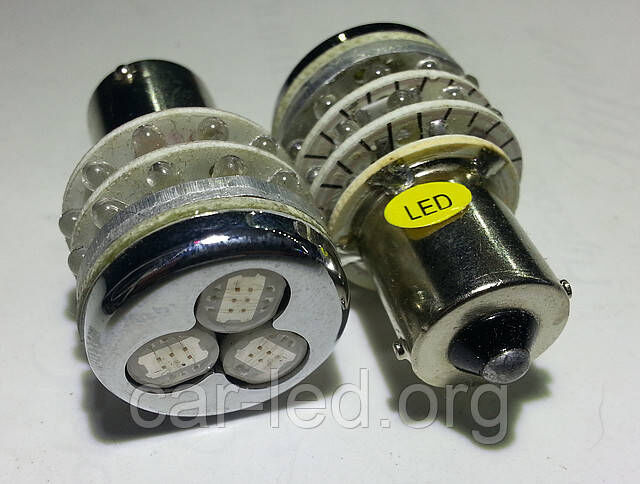 Светодиодная автолампа 1156(P21W)-S25-BAY15s 3HP6+24LED. CHI MING