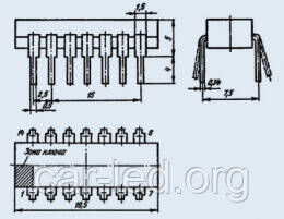 К155ЛА3 (SN7400N) мікросхема чотири логічних елемента 2И-НЕ