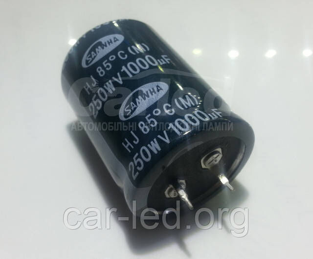 1000mkf - 250v mini HJ 30*40 SAMWHA, 85°C конденсатор електролітичний