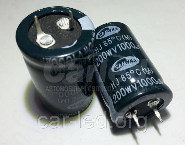 1000mkf - 200v mini HJ 25*40 SAMWHA, 85°C конденсатор електролітичний