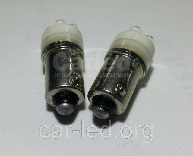 Світлодіодна автолампа BA9S, 5pcs LED(3mm) білого кольору світіння (~18-25Lm)