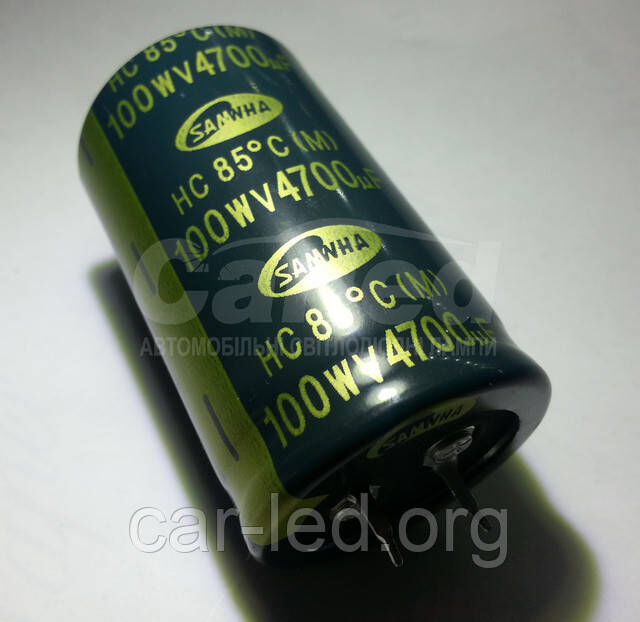 4700mkf - 100v HC 30*50 SAMWHA, 85°C конденсатор електролітичний