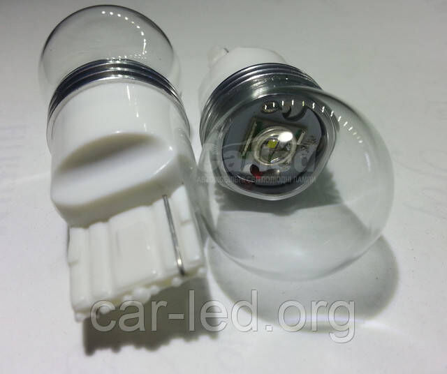 Светодиодная автолампа 7440 (Т20) (W21W) 9W WHITE (480Lm) (CREE LED XML T6) одноконтак