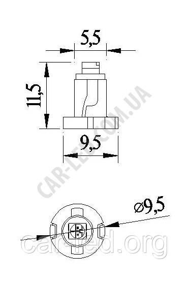 Світлодіодна Автолампа PL-T4.2-2-1210 smd White (білий) Neowedge