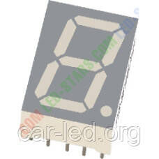 Червоний cемисегментний LED індикатор FYS-5012 BS-21 (12,6 x 19) 1-розрядний FORYARD (загальний анод