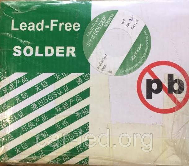 Припій безсвинцевий SOLDER для пайки в котушці з флюсом (1,0 мм, 1000 г)