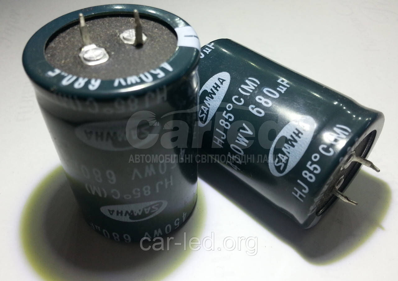680mkf - 450v mini HJ 35*50 SAMWHA, 85°C конденсатор електролітичний