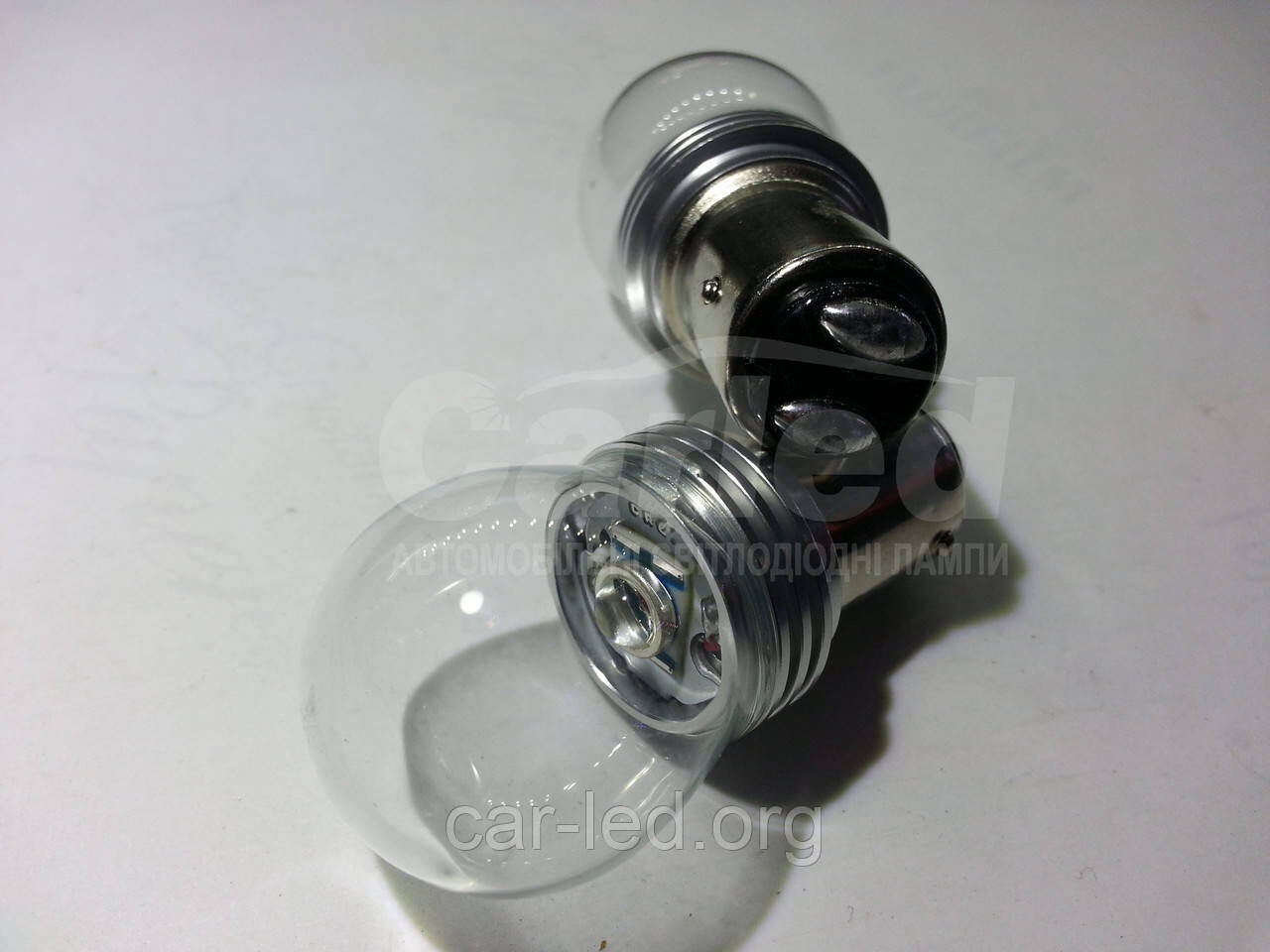 Светодиодная автолампа 1157 - P21/5W - цоколь BAY15d, 9W RED (300Lm) (CREE LED XML T6) двухконтактная