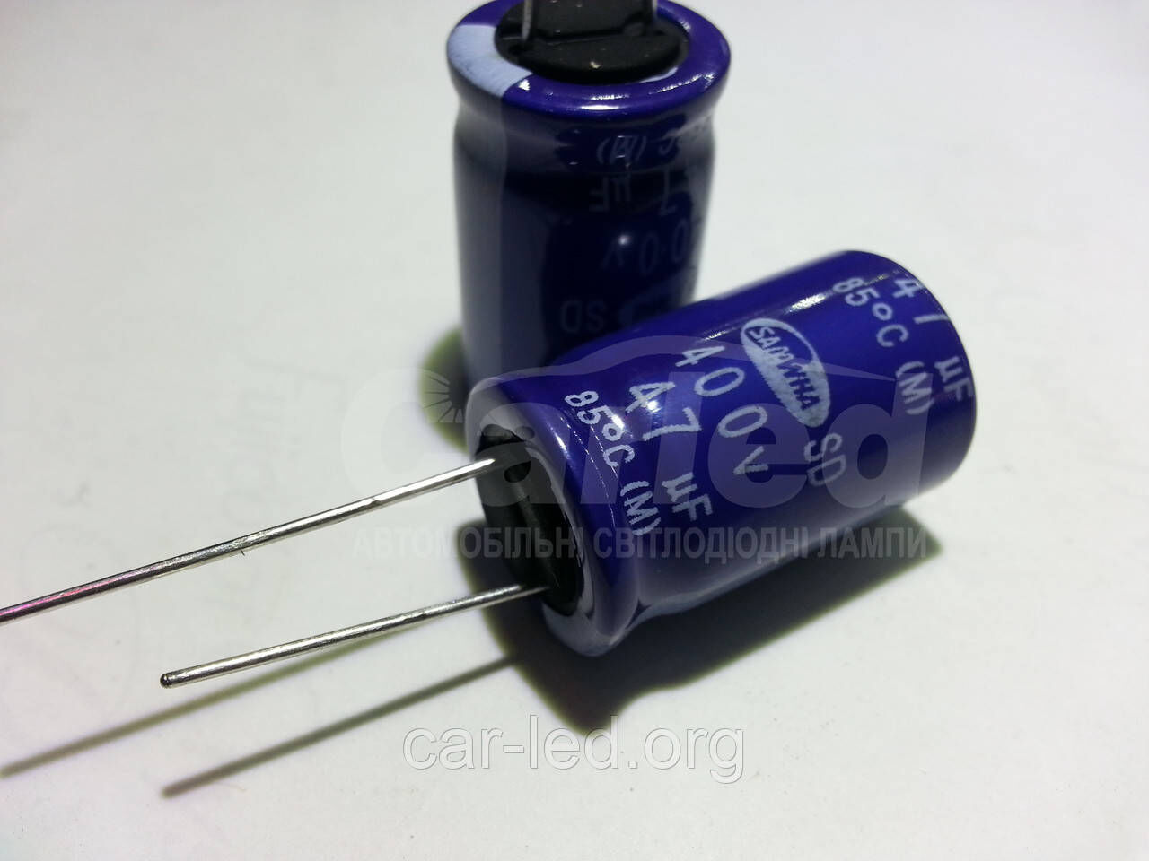 47mkf - 400v SD 16*25 SAMWHA, 85°C конденсатор електролітичний
