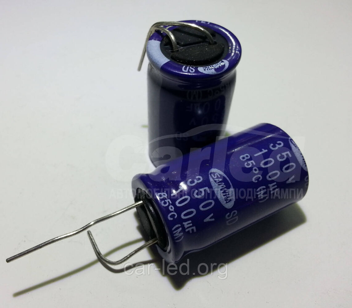 100mkf - 350v SD 18*31 SAMWHA, 85°C конденсатор електролітичний