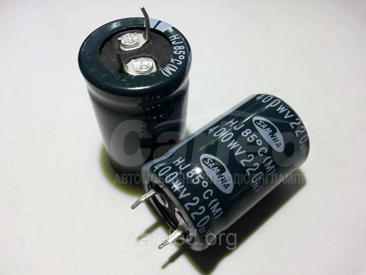 220mkf - 400v mini HJ 22*35 SAMWHA, 85°C конденсатор електролітичний