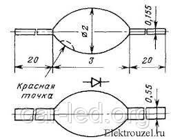 КД102А діод випрямний (0,1A 250V) kd30