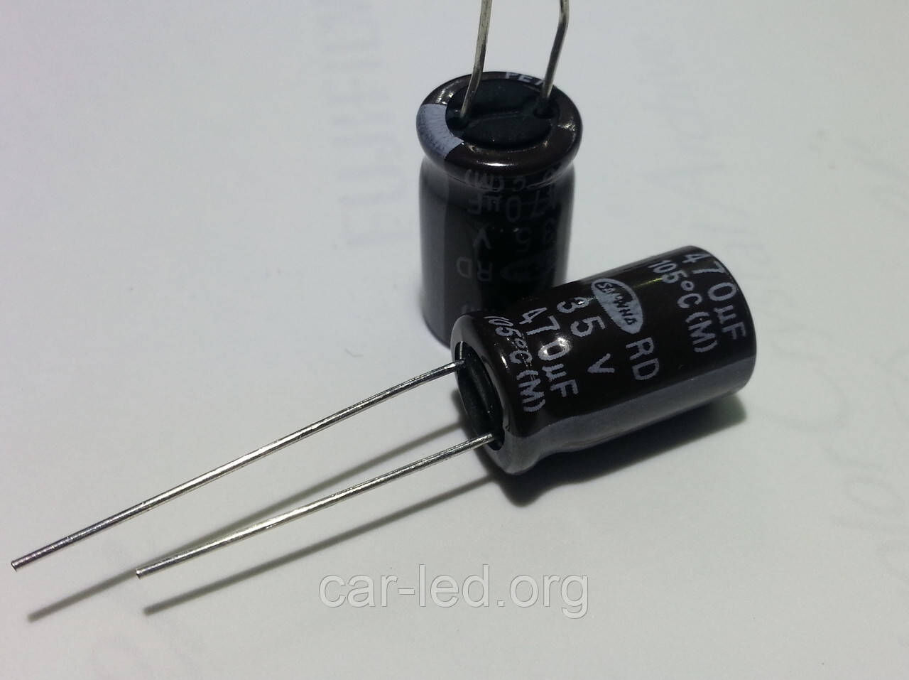 470mkf - 35v RD 10*16 SAMWHA, 105°C конденсатор електролітичний