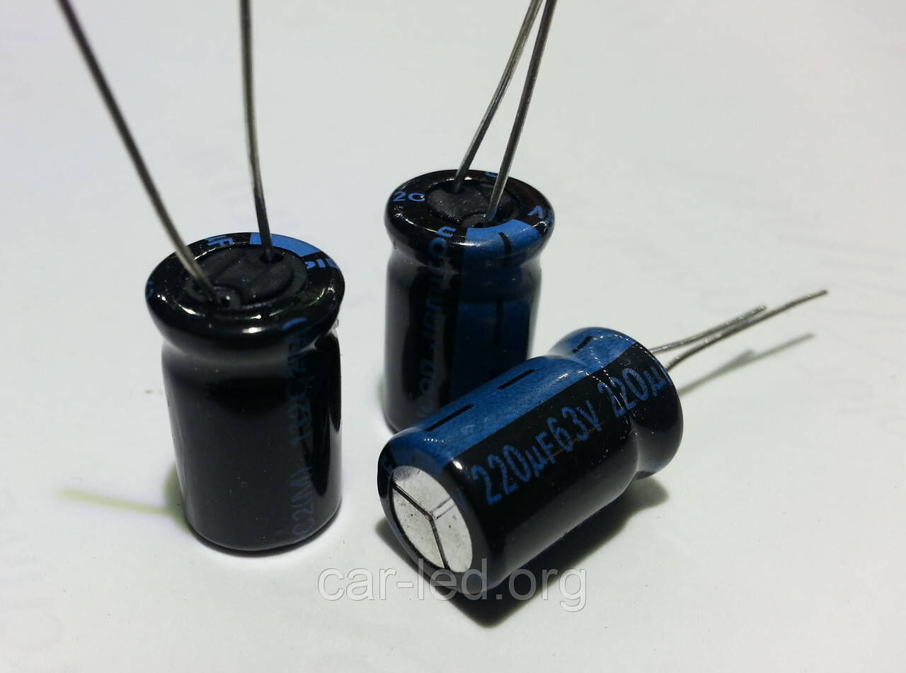 220mkf - 63v RD 10*16 SAMWHA, 105°C конденсатор електролітичний