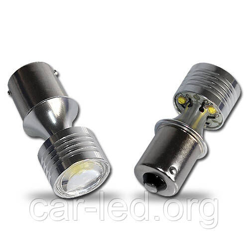 Світлодіодна автолампа з обманкою 1156(P21W)-S25-BA15s, 20W WHITE (550Lm) (CREE LED)