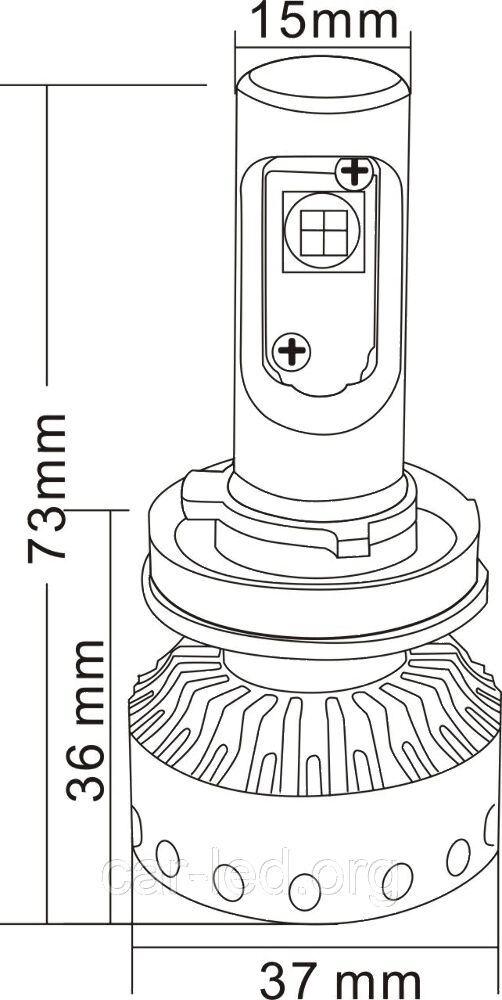 H7 PL-11G Mini Size LED Headlight Premium Short (5000Lm) Chips: CREE-XHP50 + Canbus Function