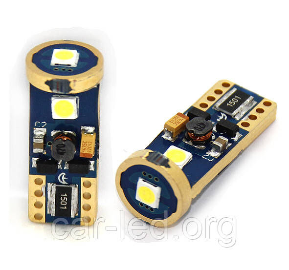 Світлодіодна Автолампа RED T10 (W5W) 3 * 3030SMD Golden Canbus (No polarity)